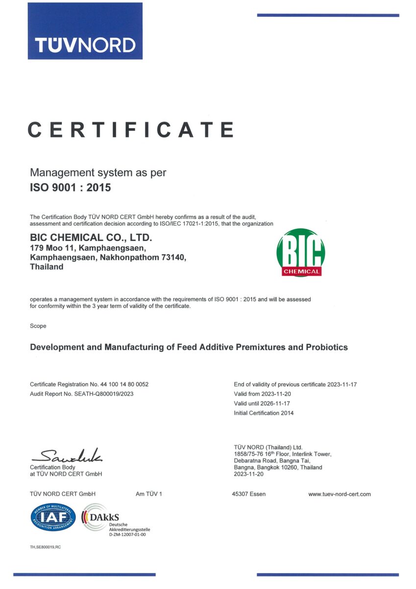 3. ISO9001.15 RC - Certificate BIC Chemical Feed Plant-1